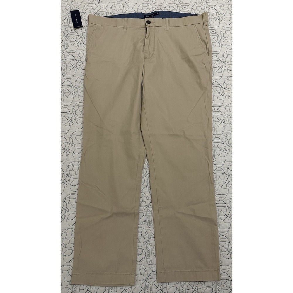 Tommy Hilfiger Chino Pants Men's Tag Size 40x32 Beige Tailored Fit‎